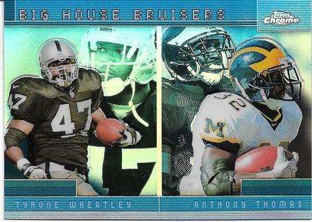 2001 TOPPS CHROME TYRONE WHEATLEY / ANTHONY THOMAS BIG HOUSE BRUISERS REFRACTOR INSERT CARD