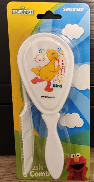 NEW - Sesame Street - Big Bird Hairbrush & Comb Set