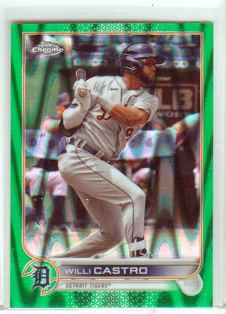 Willi Castro,2022 Topps Chrome Black & White Card #173, Detroit Tigers, 30/99, (EL)