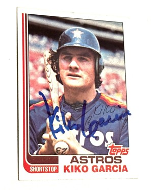 Autograph Kiko Garcia - 1982 Topps #377 - Houston Astros Baseball Card