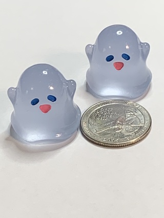 GHOST FIGURES~#13~LIGHT BLUE~SET OF 2 GHOSTS~GLOW IN THE DARK~FREE SHIPPING!