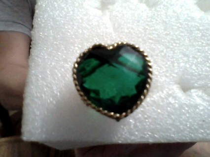 sajen bronze ring with green quartz 6