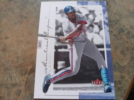 2001 FLEER GENUINE VLADIMIR GUERRERO MONTREAL EXPOS BASEBALL CARD# 41