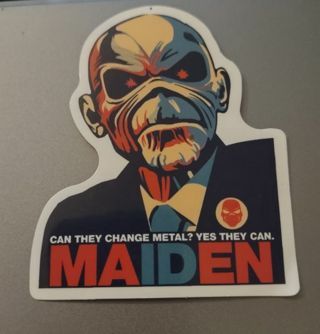 Large 3 inch Iron maiden skeleton band sticker for laptop PS4 or Xbox One
