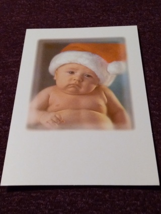 Merry Christmas Card - Pouty Santa Baby 