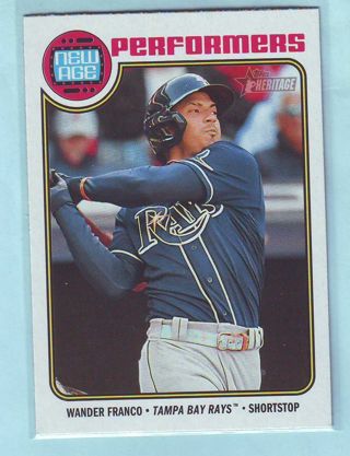 2023 Topps Heritage Wander Franco INSERT Baseball Card # NA-23 Rays