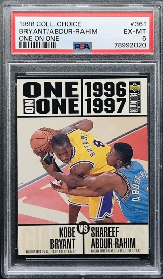 Kobe Bryant RC / Shareef Abdur-Rahim RC - 1996-97 Collector's Choice #361 PSA 6 [GD000]