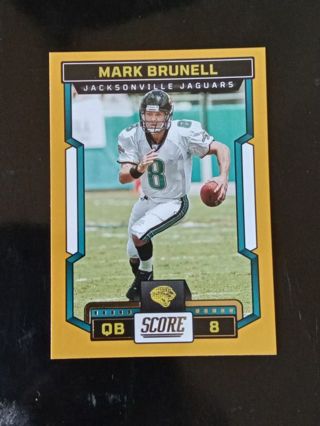 Jacksonville Jaguars Mark Brunell Gold Parallel Football Card