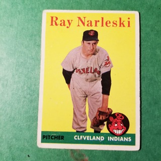 1958 - TOPPS EXMT - NRMT BASEBALL - CARD NO. 439 - RAY NARLESKI - INDIANS