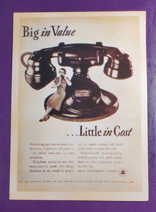 Bell Telephone ad Postcard