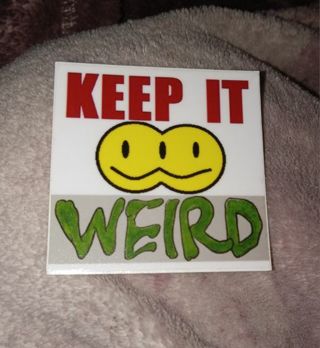 Keep it weird decal sticker waterproof 2in