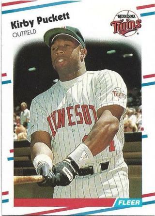 1988 FLEER KIRBY PUCKETT CARD