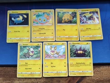 Pokemon Sword and Shield Electric Cards