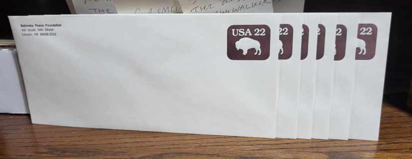 Six Prepaid Postage Envelopes