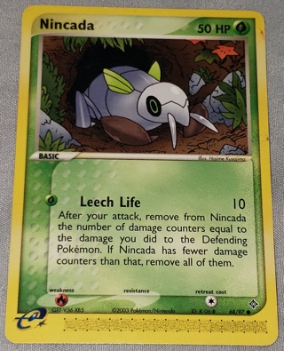 ⚡ Pokemon Card Nincada 68/97 ⚡ 50 HP Vintage EX Dragon eReader