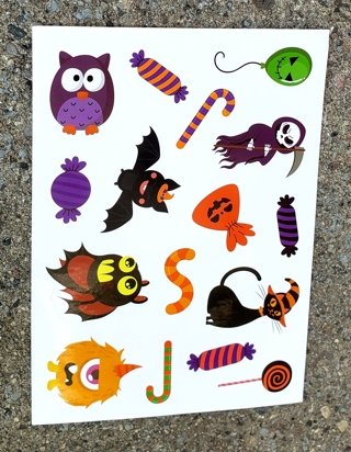 HALLOWEEN GLOSSY STICKERS STYLE 6