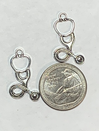 MEDICAL CHARMS~#11~SILVER~SET OF 2 CHARMS~SET 3~FREE SHIPPING!