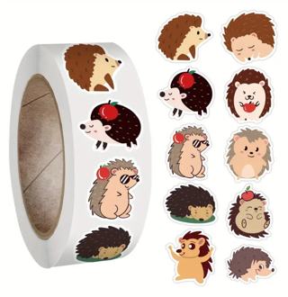 100 Assorted Hedgehog Stickers