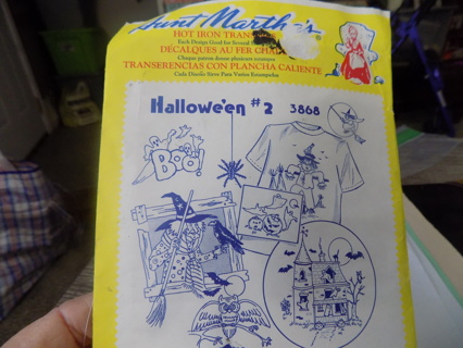 Vintage Aunt Martha's Halloween 2 Hot iron transfers