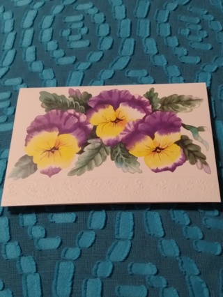 Pansy Lace Notecard
