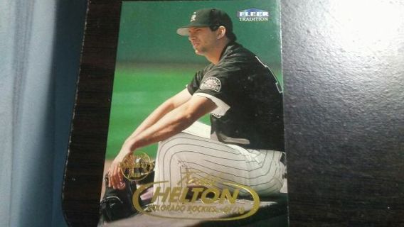1998 FLEER TRADITION- 1997 MLB DEBUT TODD HELTON COLORADO ROCKIES BASEBALL CARD# 190