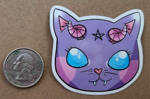 Cute Demon Kitty Sticker