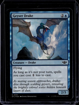 Geyser Drake - 51 - Foil - OTJ - NM - MTG - Magic the Gathering