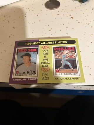 2024 heritage  1986 mvps  roger clemens / mike schmidt