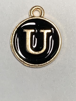 BLACK AND GOLD INITIAL LETTERS~#U2~FREE SHIPPING!