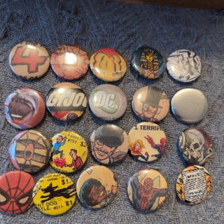 20 Comic Book 1inch Pins Lot CBP-3