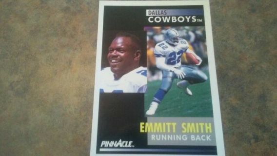1991 PINNACLE EMMITT SMITH DALLAS COWBOYS FOOTBALL CARD# 42