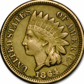 1864 Indian Head Cent, Circulated Great Date, Excellent Coin, Insured, Refundable.Guaranteed .