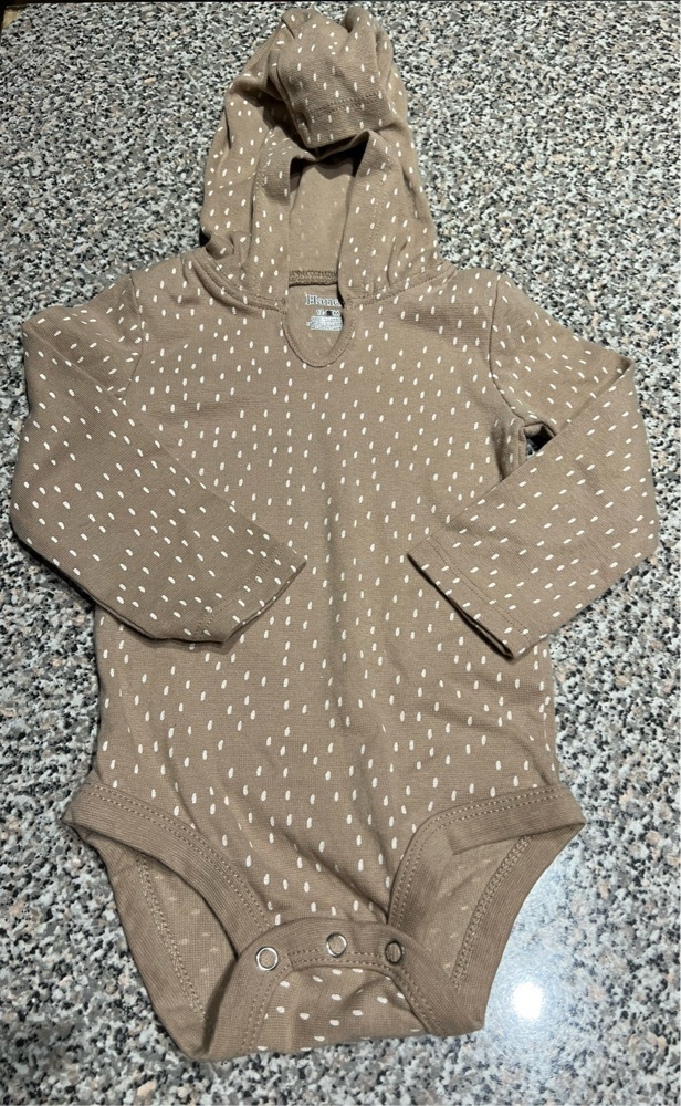 FREE: Hanes Hooded Onesie Size 12 Months 