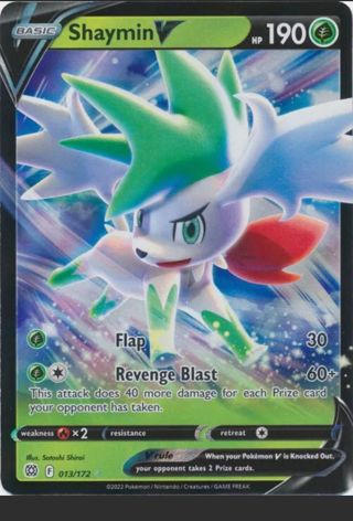 NM Ultra Rare Shaymin V Pokemon card TCG SWSH