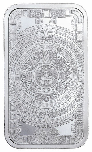 Golden State Mint Aztec Calendar 1 oz Silver Bar BU