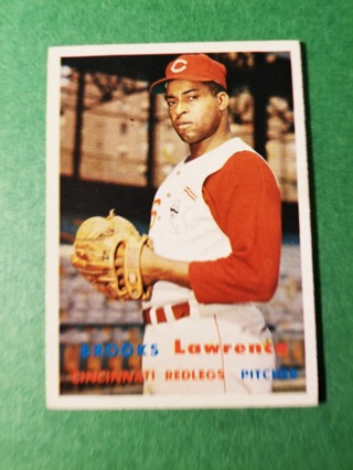 1957 - TOPPS EXMT - NRMT BASEBALL - CARD NO. 66 - BROOKS LAWRENCE - REDLEGS