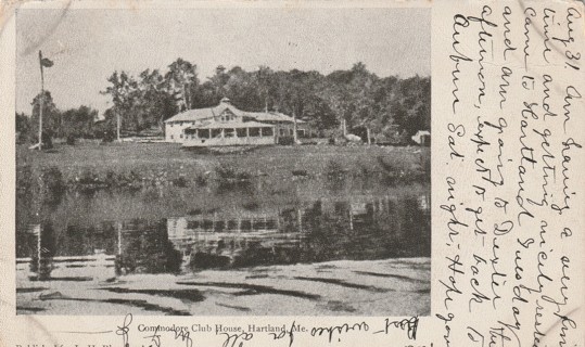 Vintage Used Postcard: 1905 Commodore Club House, Hartford, Maine