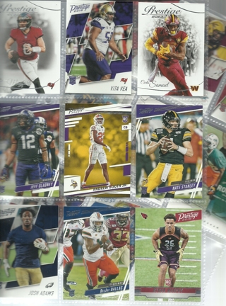 Huge Fun Pack of Football Cards (17 cards) 2023 and older Raven, Vikings, Dolphins, and Buccaneers