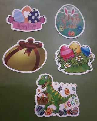 5 Vinyl Easter Stickers