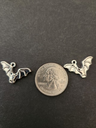 (2) Bat Charms! Think Halloween!!