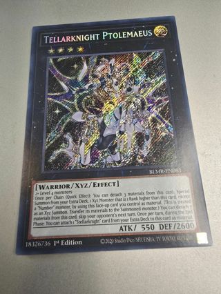 Yugioh Tellarknight Ptolemaeus holo card BLMR-EN083