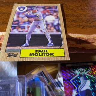 1987 topps Paul molitor baseball card 