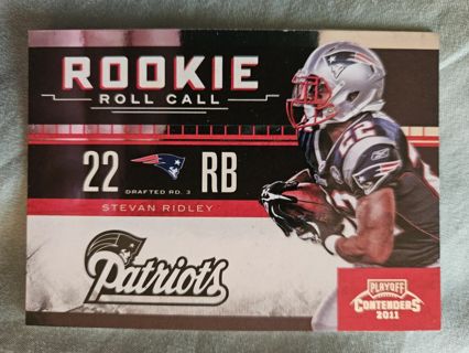 2011 Panini Contenders Rookie Roll Call Stevan Ridley