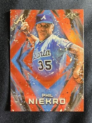 2017 Topps Fire Red Flame Phil Niekro