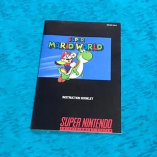 SNES SUPER MARIO WORLD GAME BOOKLET MANUAL FOR SUPER NINTENDO