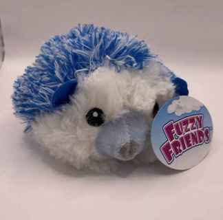 new with tag,fuzzy friends=blue hedge hog plush/stuffed animal=6"