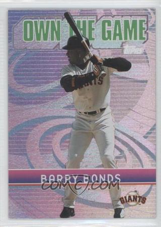 BARRY BONDS 2002 TOPPS OWN THE GAME REFRACTOR LOOKING INSERT SAN FRANCISCO GIANTS CARD