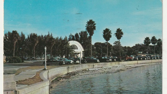 Vintage Used Postcard: d: 1954 Municipal Auditorium, Clearwater, FL