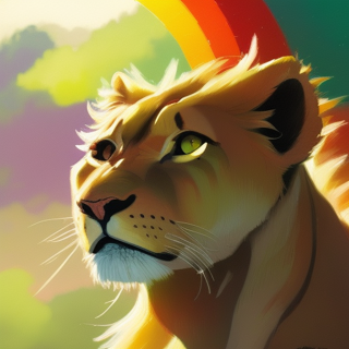 Listia Digital Collectible: lion with rainbow