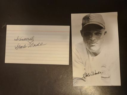 Gale Wade Chicago Cubs autograph died 2022